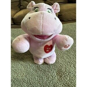 Hallmark Plush Pink Hippo Sings Dances I Like Big Hugs Embroidered Tested Works